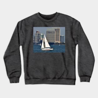 Sailing San Diego Bay Skyline Crewneck Sweatshirt